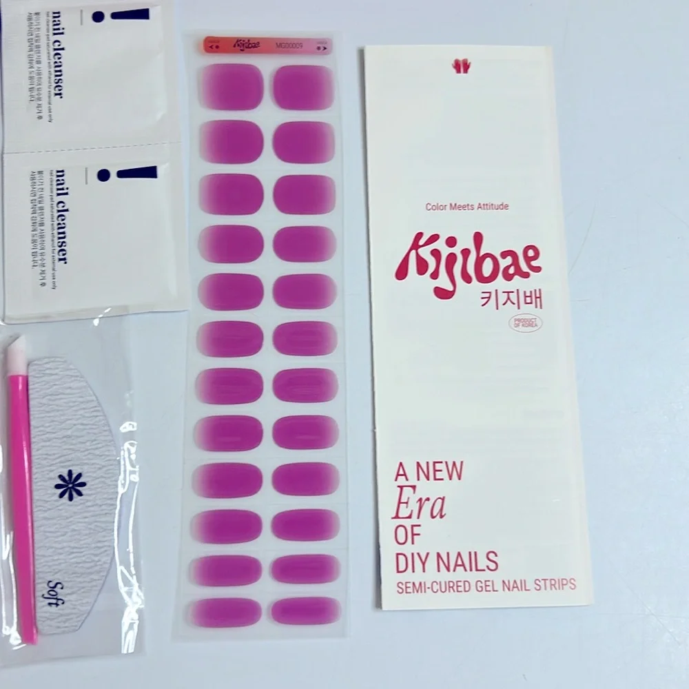 Grape Soda Ombré Semi-Cured Gel Nail Strip Set